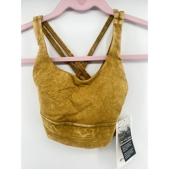 Lululemon Other - Lululemon Energy Bra Long Line Ice Dye Wash Spiced Bronze Strappy Nulux